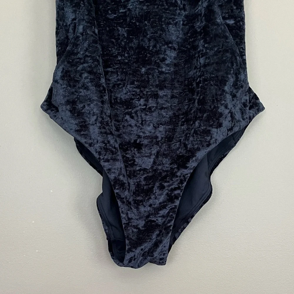 {Sweaty Betty} Retreat Velvet One Piece Swimsuit in Black - Womens Medium - NWT